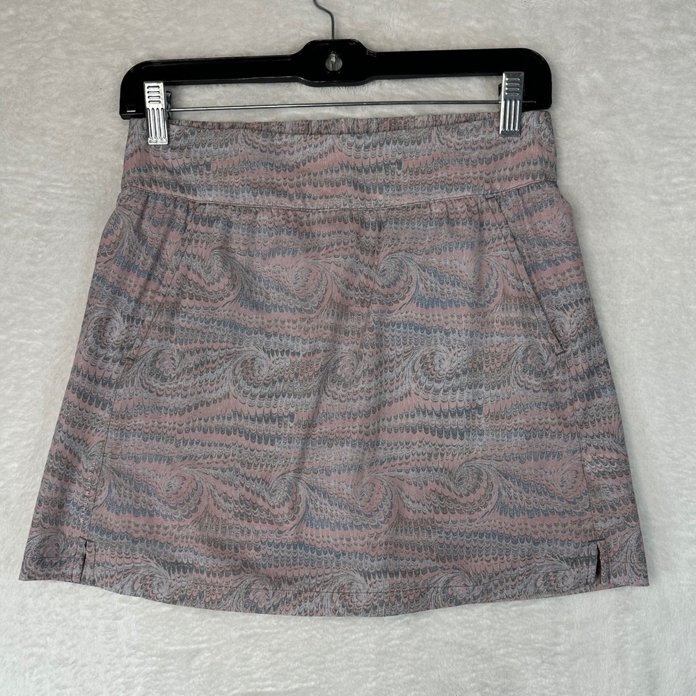 TravisMathew Skort Womens Small Pink Marbled Pattern Pockets Activewear